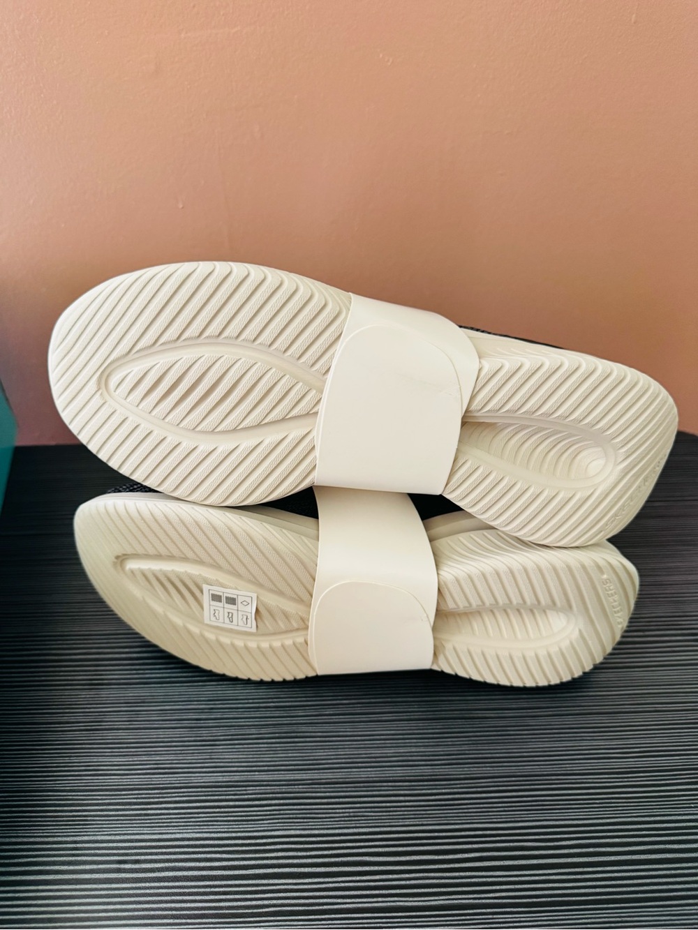 Skechers Women’s Black and White Slip-On Sneakers - Picture 7 of 7